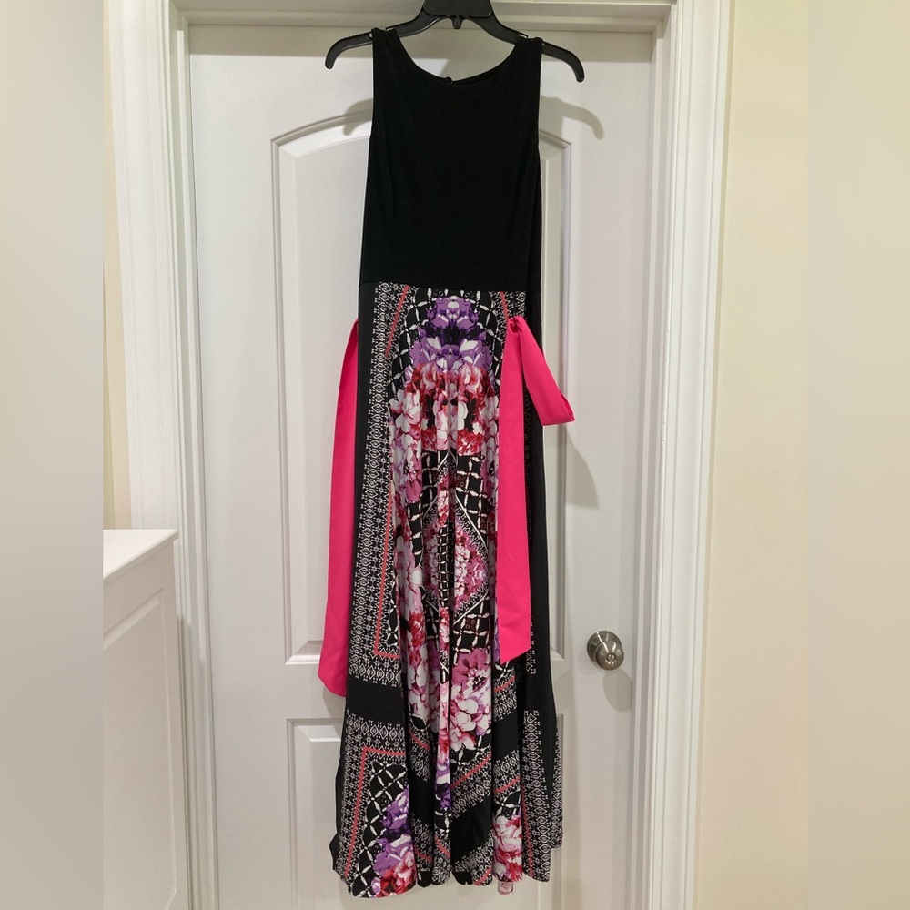 Eliza J Women's dress- Black and Pink Floral - Picture 7 of 11